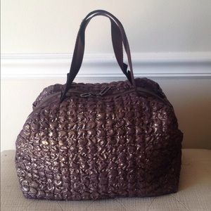 LeSportsac Brown Metallic Handbag